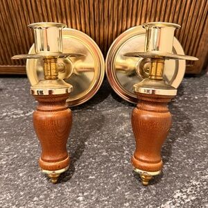 Pair of Vintage Candle Wall Sconces